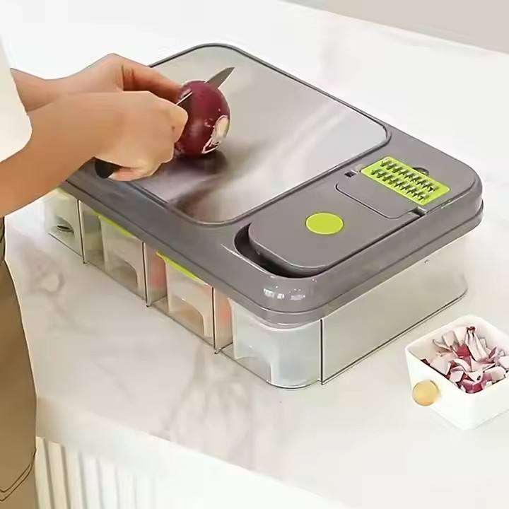 Multifunctional Cutting Board with Built-In Storage Containers