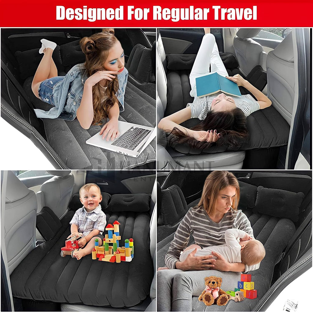Inflatable Car Air Mattress with Rechargeable Pump