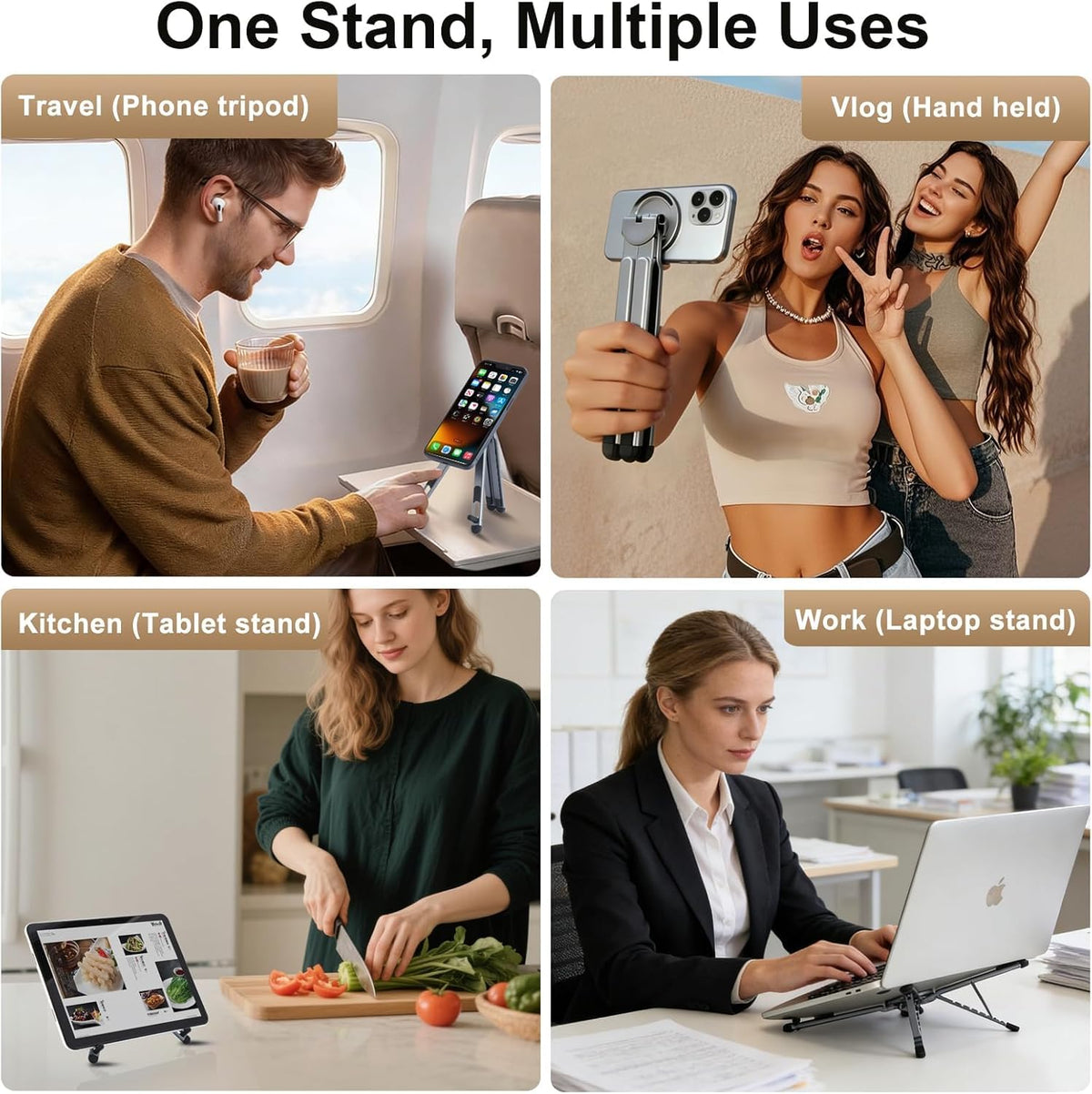 Folding Adjustable ABS Material Laptop Stand
