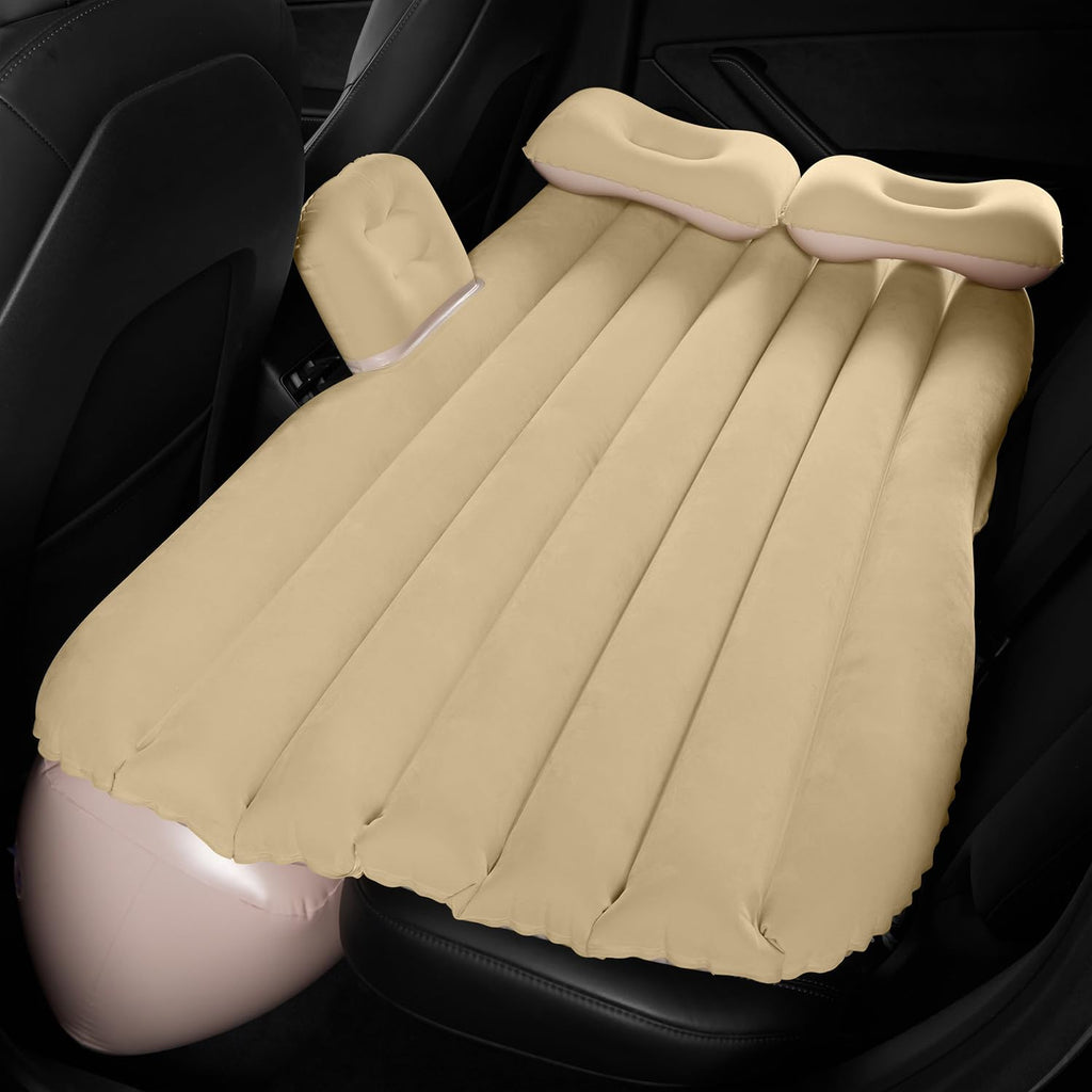 Inflatable Car Air Mattress with Rechargeable Pump