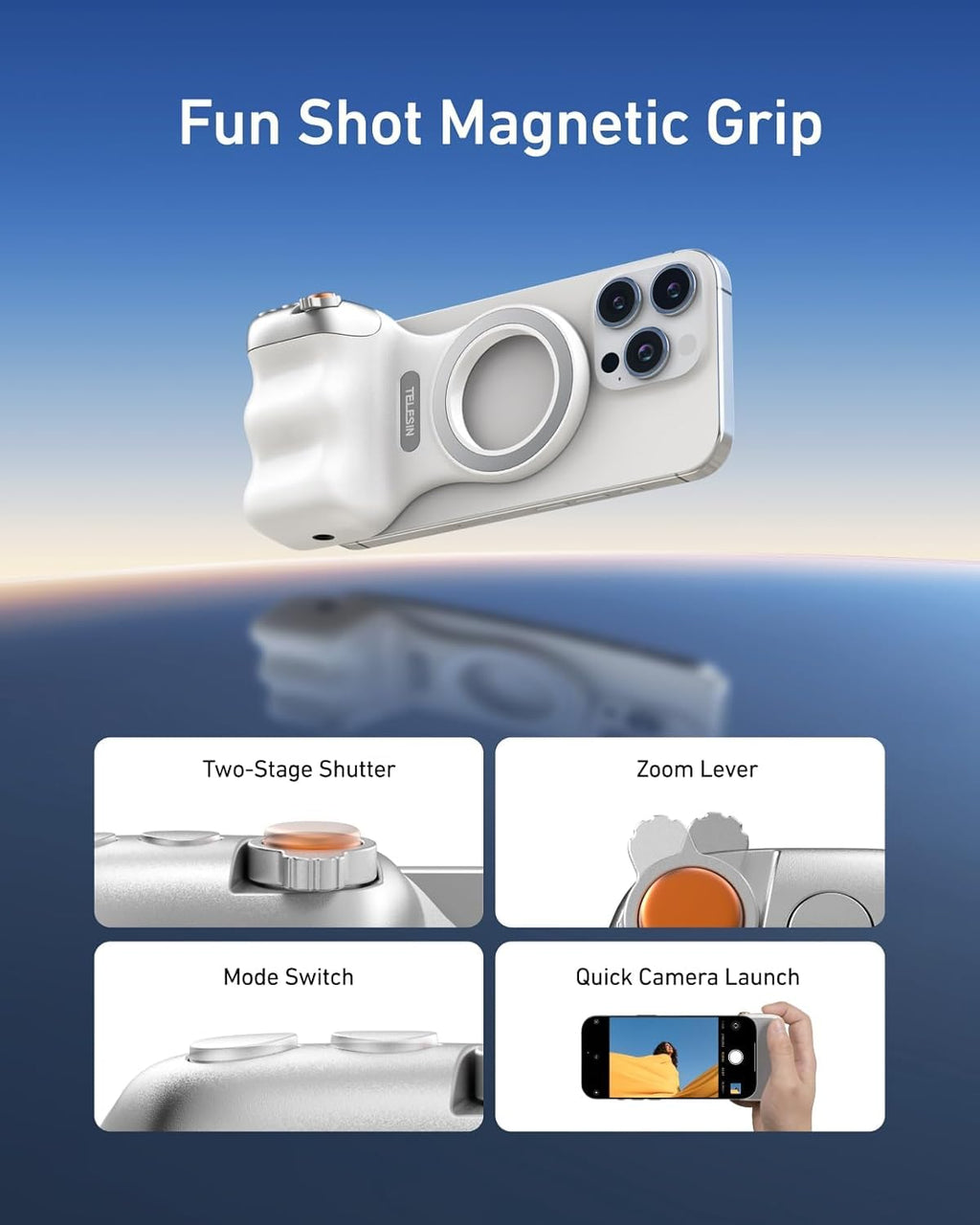 Smart Wireless Magnetic Phone Camera Grip