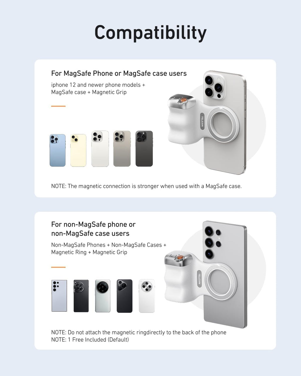 Smart Wireless Magnetic Phone Camera Grip